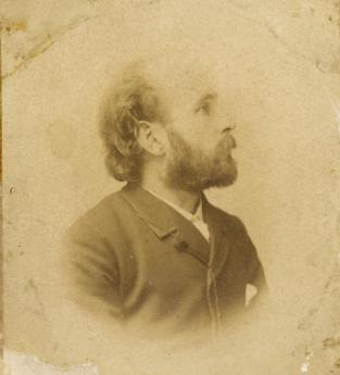 Heartfield's father, Franz Herzfeld [pseudonym: Franz Held] (1862-1908), 1890. Photo: Akademie der Künste, Berlin, JHA 595/11.1.2.