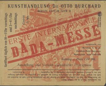 Advertising broadsheet, Berlin, 1920, Berlin. Photo: Akademie der Künste, Berlin, NB wh 5988