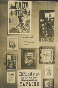 'First International Dada Fair': Room 1 with works by Raoul Hausmann, 1920. Photo: Akademie der Künste, Berlin, JHA 618/34.1.12.