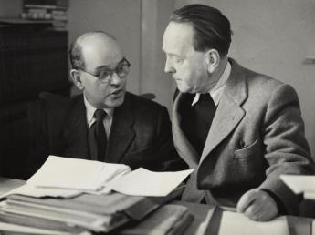 Wieland Herzfelde und John Heartfield, Berlin (Ost), 1952. Foto: Akademie der Künste, Berlin, JHA 596/12.5.12.